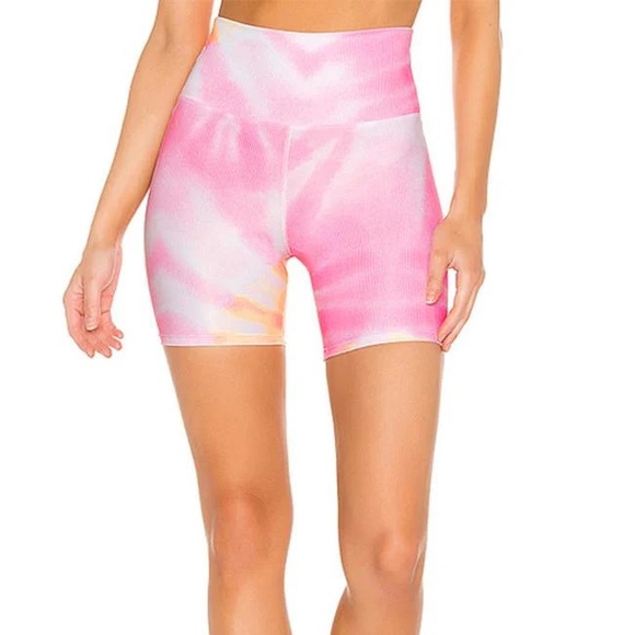 Beach Riot Pants - Beach Riot | NWT | Tie Dye Biker Shorts | Pink / Orange | Women’s Size Small